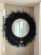 Miroir rond Ebony - Décoration murale artisanale | MIYA - MIYA