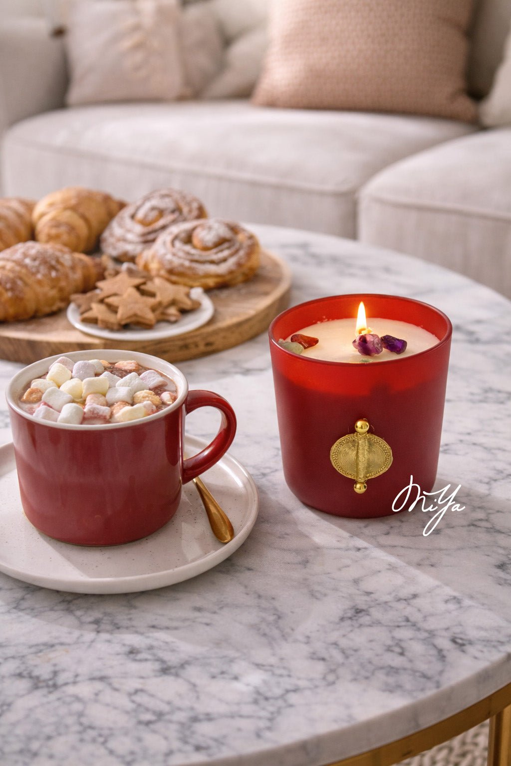 Bougie parfumée Framboise - Nude Harmony - MIYA