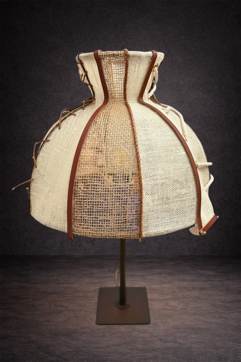 Abat - jour cloche en tissu ajouré corseté – Bohème chic | SAFIA - MIYA