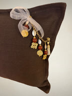 Coussin en lin marron Sierra | MIYA - MIYA