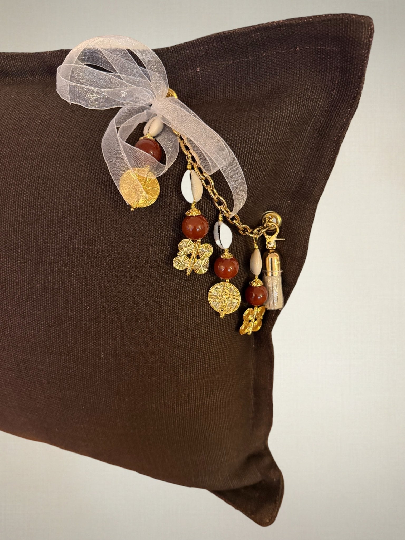 Coussin en lin marron Sierra | MIYA - MIYA