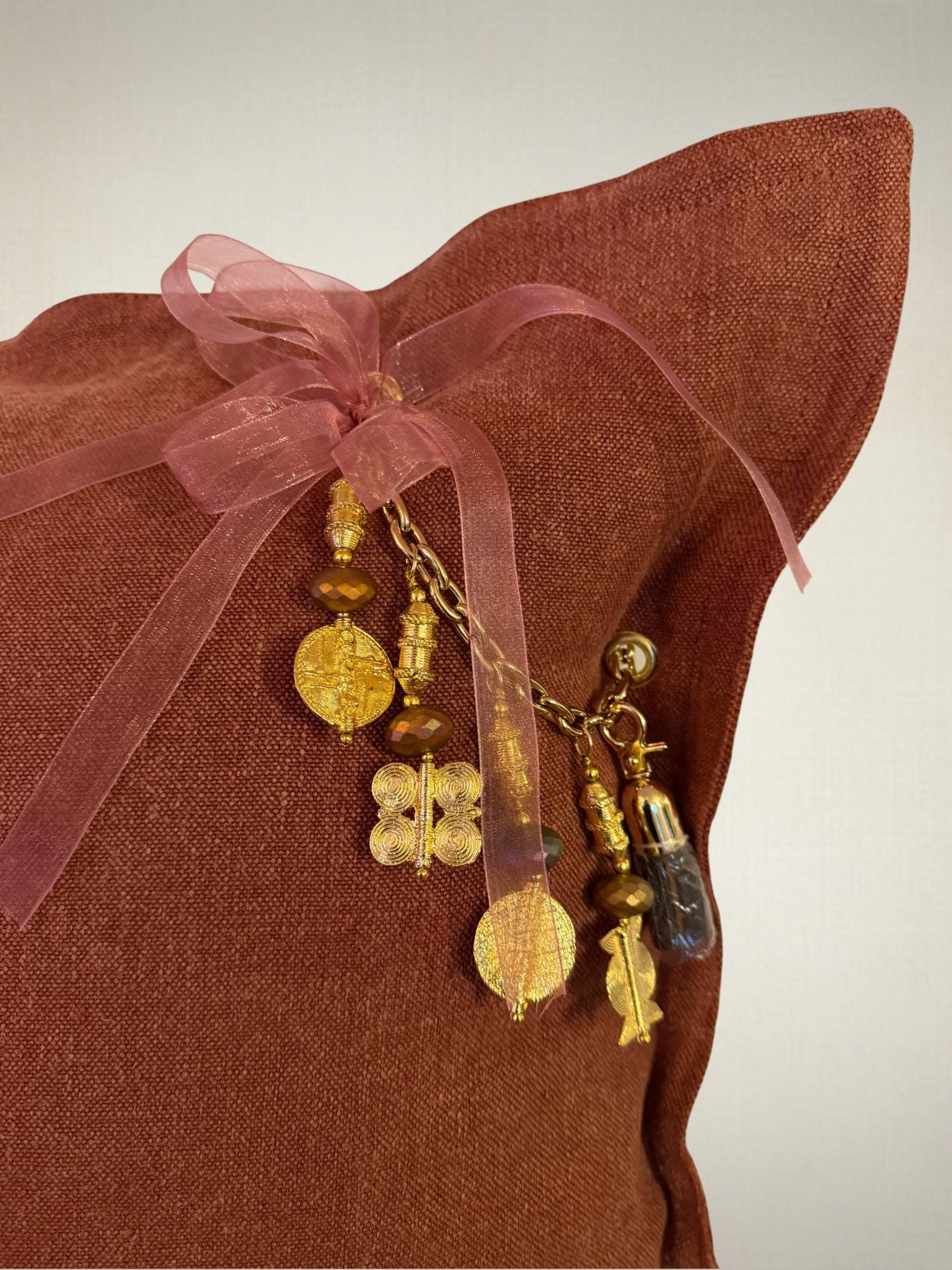 Coussin en lin rouille Sierra | MIYA - MIYA