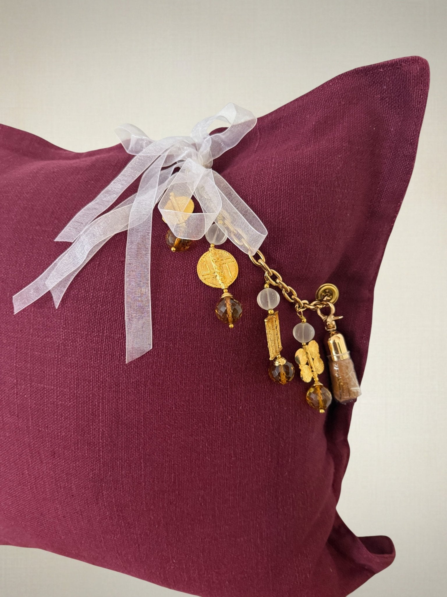 Coussin en lin prune Sierra | MIYA - MIYA