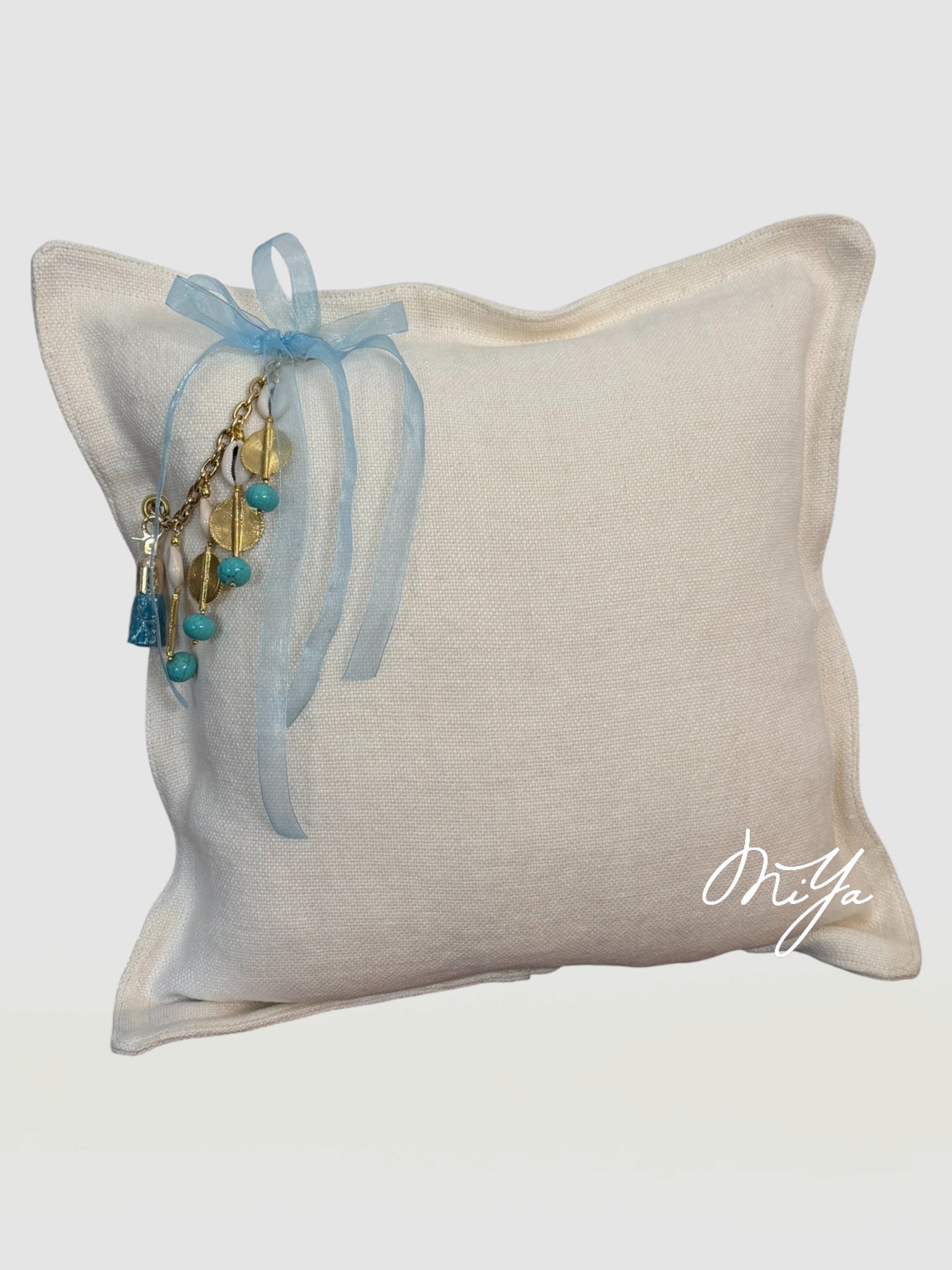 Coussin en lin blanc Sierra 50x50 | MIYA - MIYA