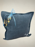 Coussin en lin bleu Sierra | MIYA - MIYA