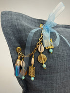 Coussin en lin bleu Sierra | MIYA - MIYA