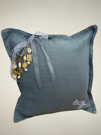 Coussin en lin bleu Sierra | MIYA - MIYA