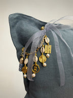 Coussin en lin bleu Sierra | MIYA - MIYA