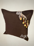 Coussin en lin marron Sierra | MIYA - MIYA