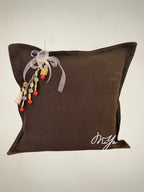 Coussin en lin marron Sierra | MIYA - MIYA