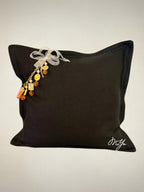 Coussin en lin noir Sierra | MIYA - MIYA