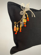 Coussin en lin noir Sierra | MIYA - MIYA