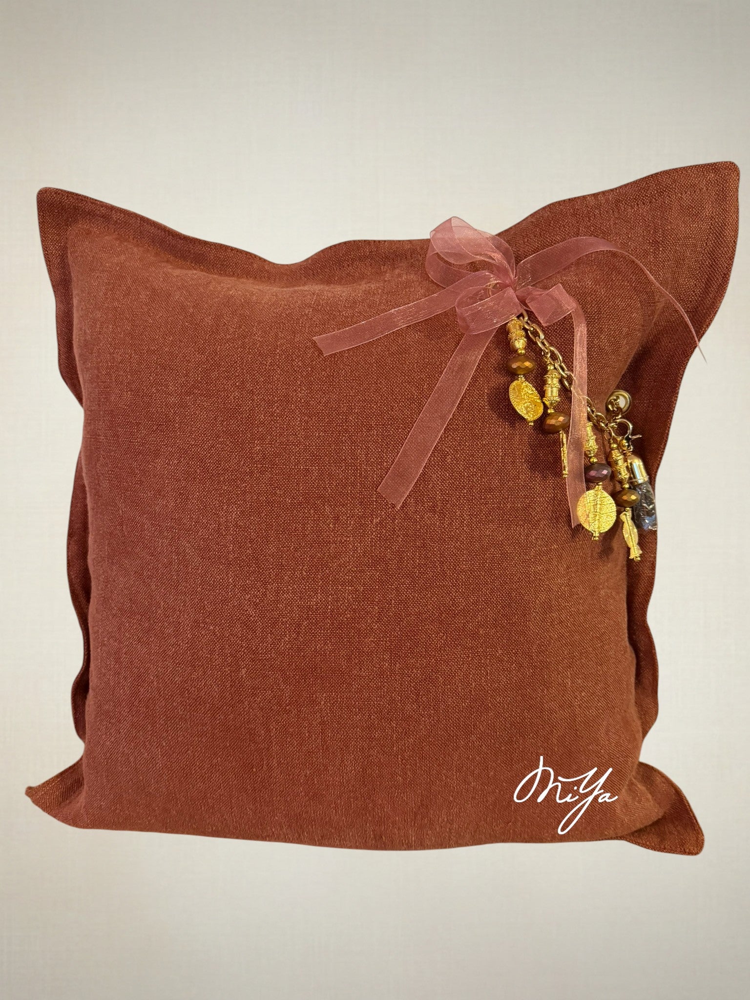 Coussin en lin rouille Sierra | MIYA - MIYA