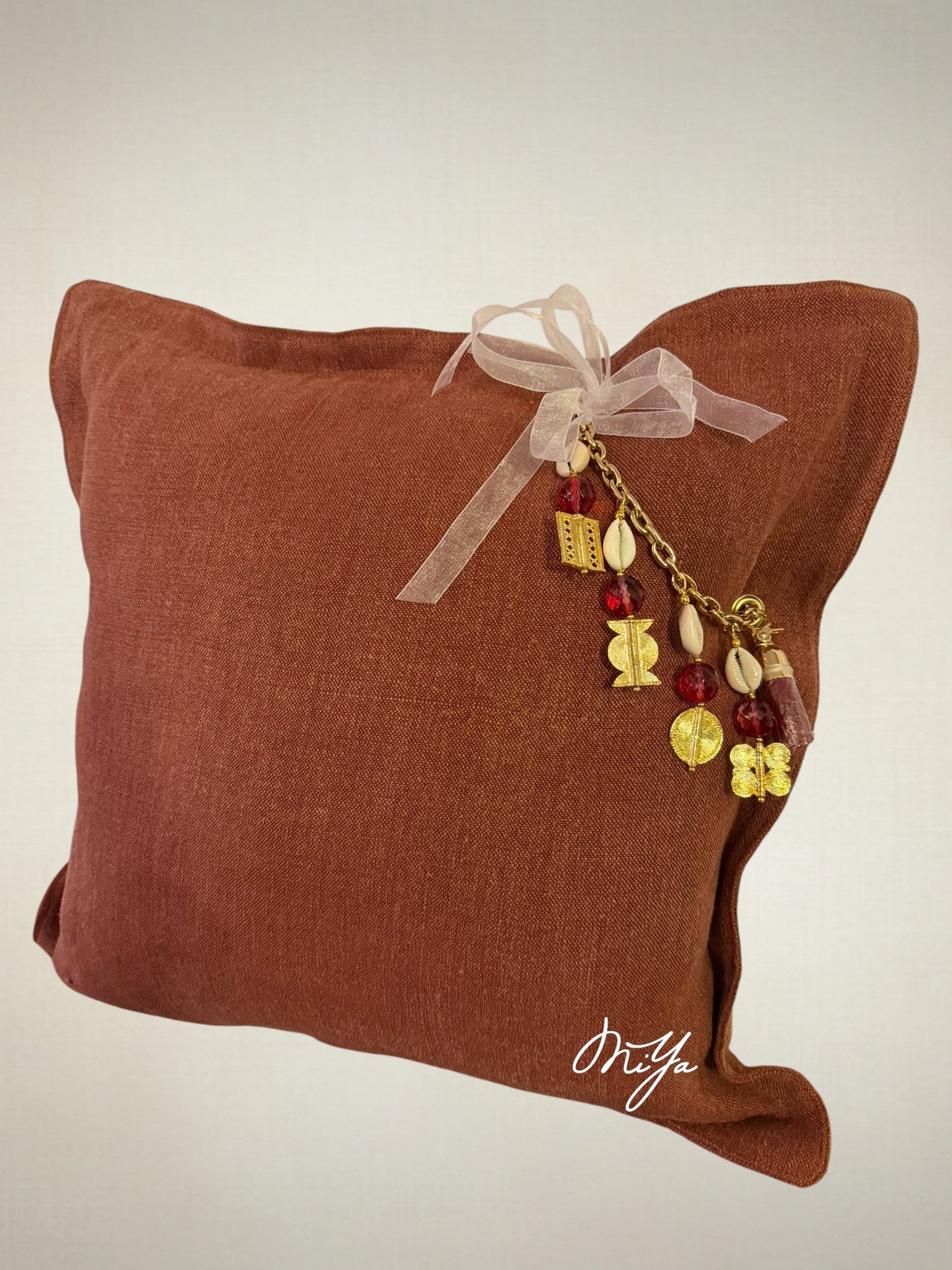 Coussin en lin rouille Sierra | MIYA - MIYA