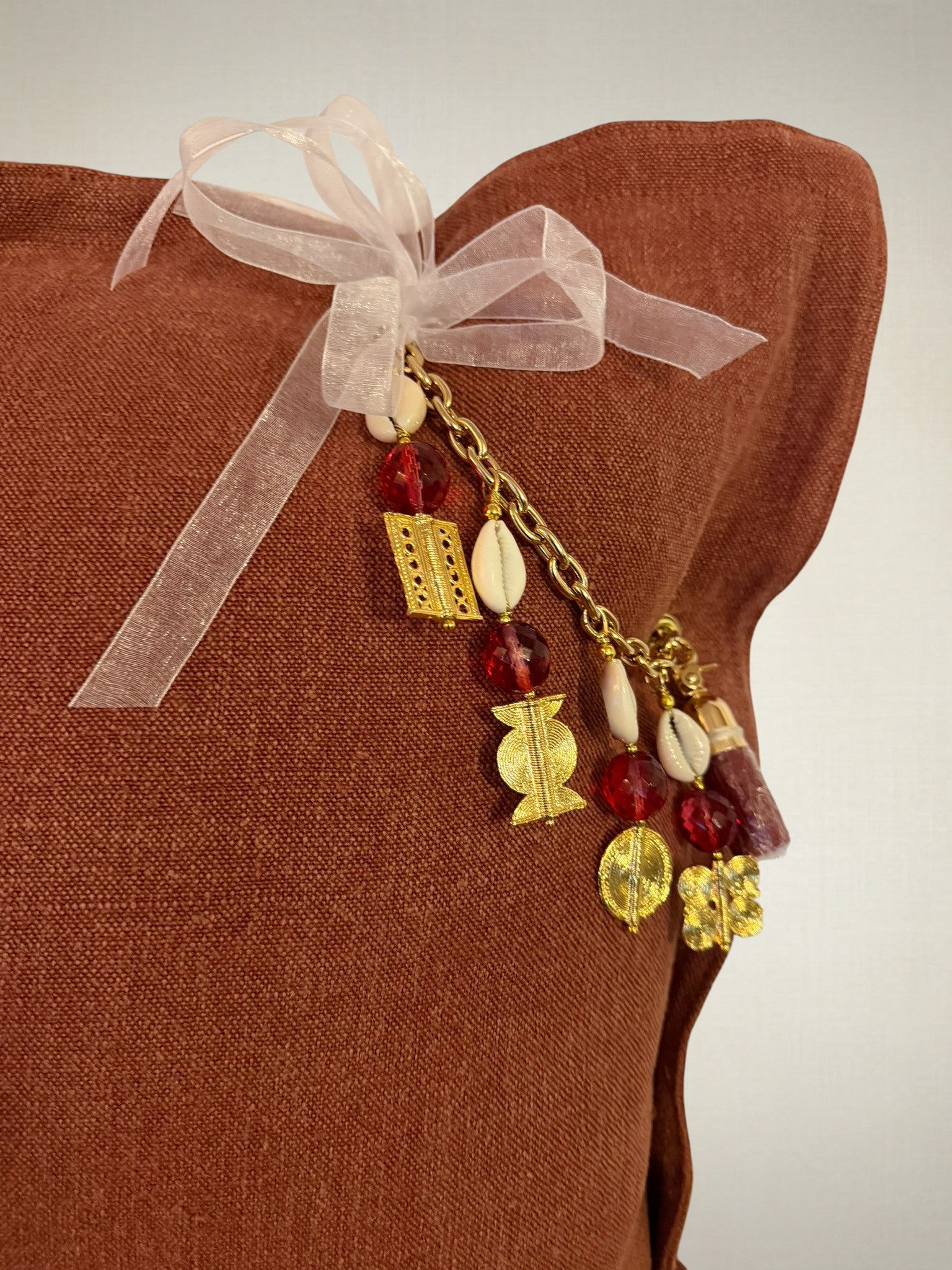 Coussin en lin rouille Sierra | MIYA - MIYA