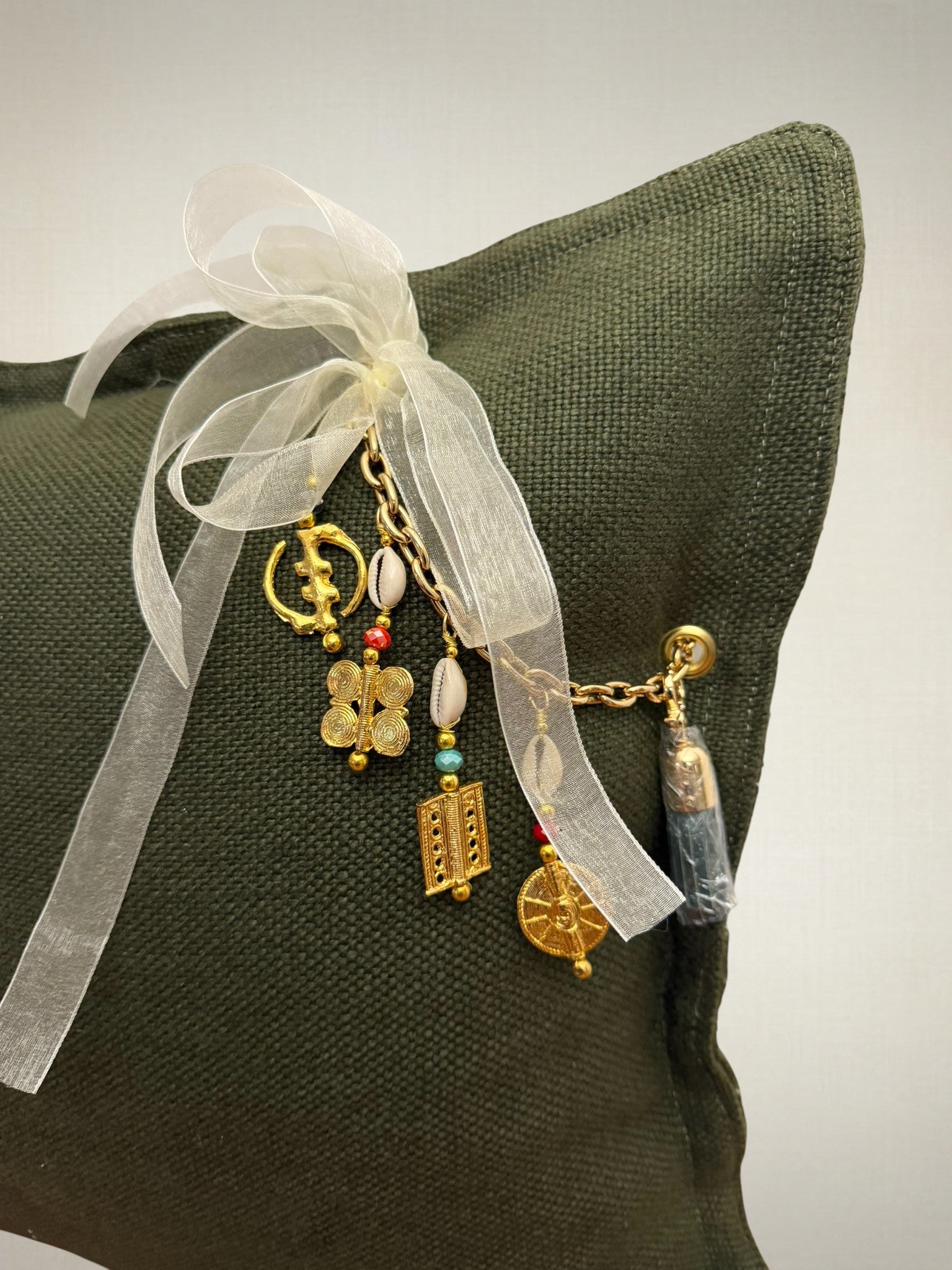 Coussin en lin vert Sierra | MIYA - MIYA