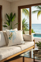 Coussin en lin blanc Sierra 50x50 | MIYA - MIYA