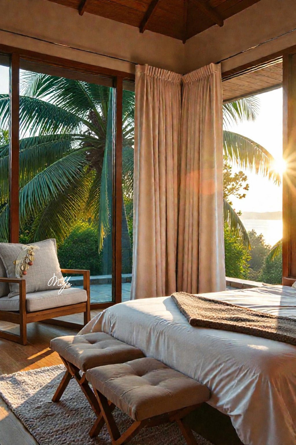 Coussin en lin gris Sierra | MIYA - MIYA