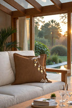 Coussin en lin marron Sierra | MIYA - MIYA