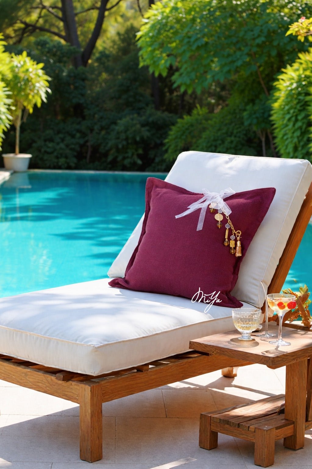 Coussin en lin prune Sierra | MIYA - MIYA