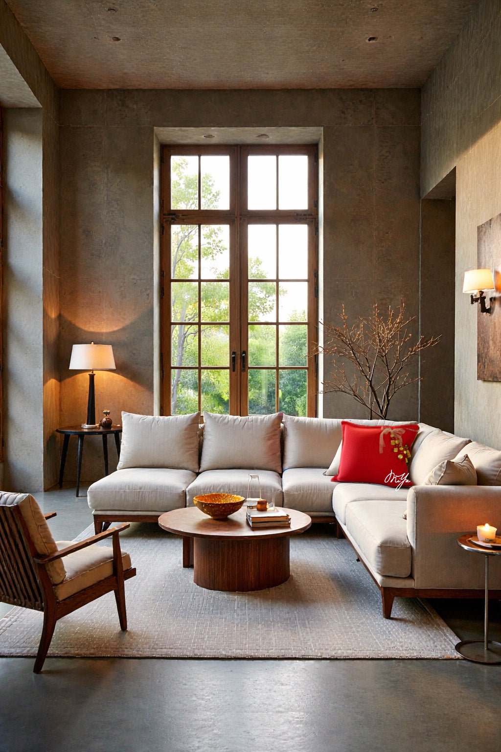 Coussin en lin rouge Sierra | MIYA - MIYA