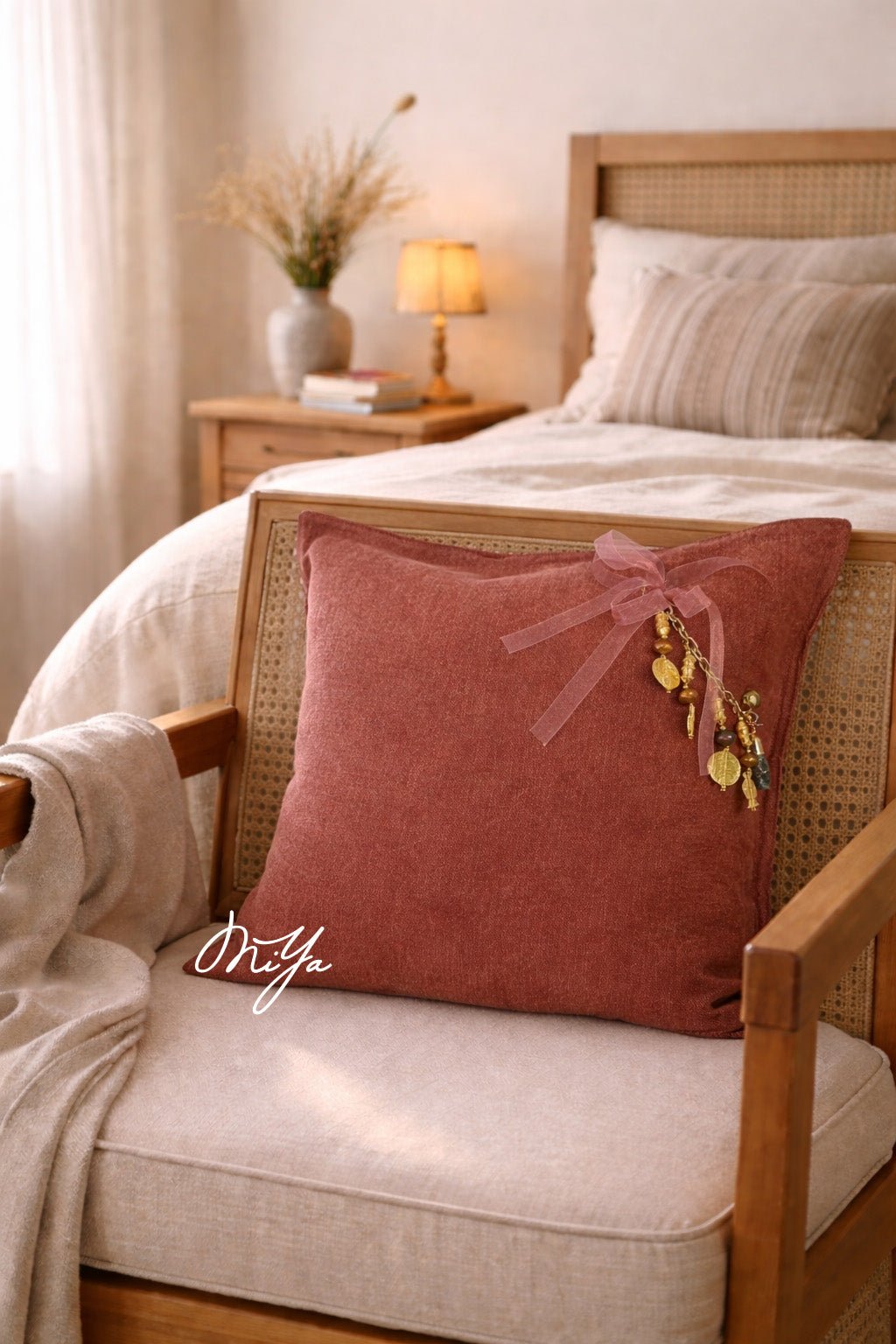 Coussin en lin rouille Sierra | MIYA - MIYA