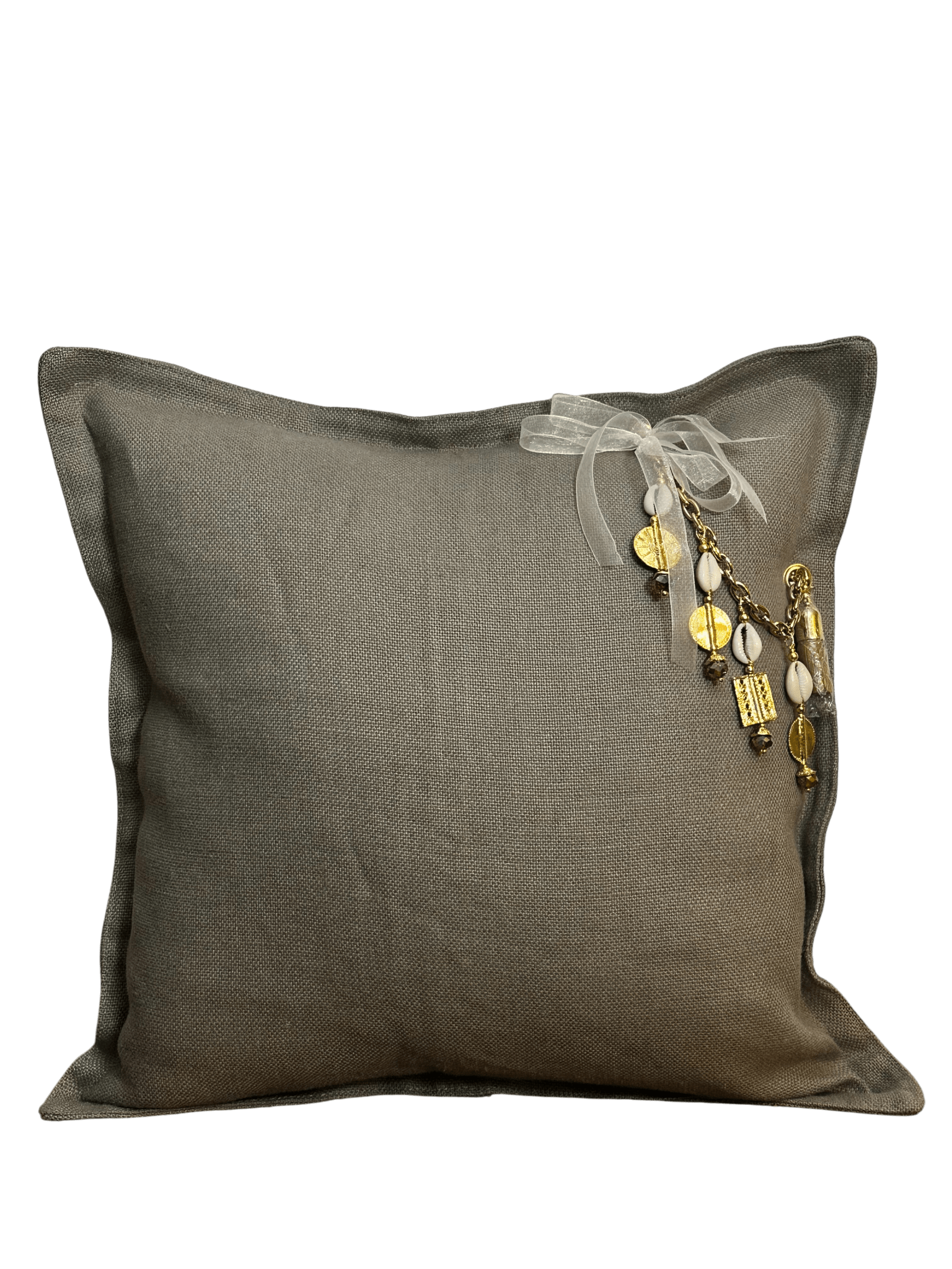 Coussin en lin khaki Sierra 50x50 | MIYA - MIYA