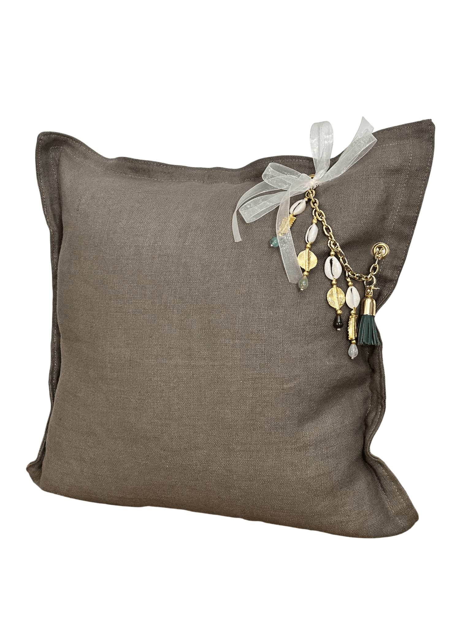 Coussin en lin khaki Sierra 50x50 | MIYA - MIYA