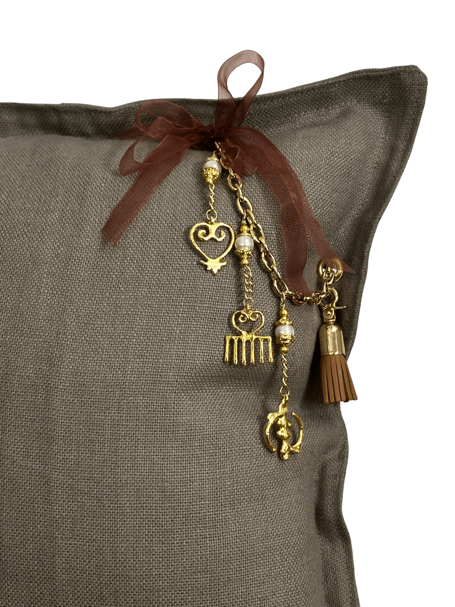 Coussin en lin khaki Sierra 50x50 | MIYA - MIYA