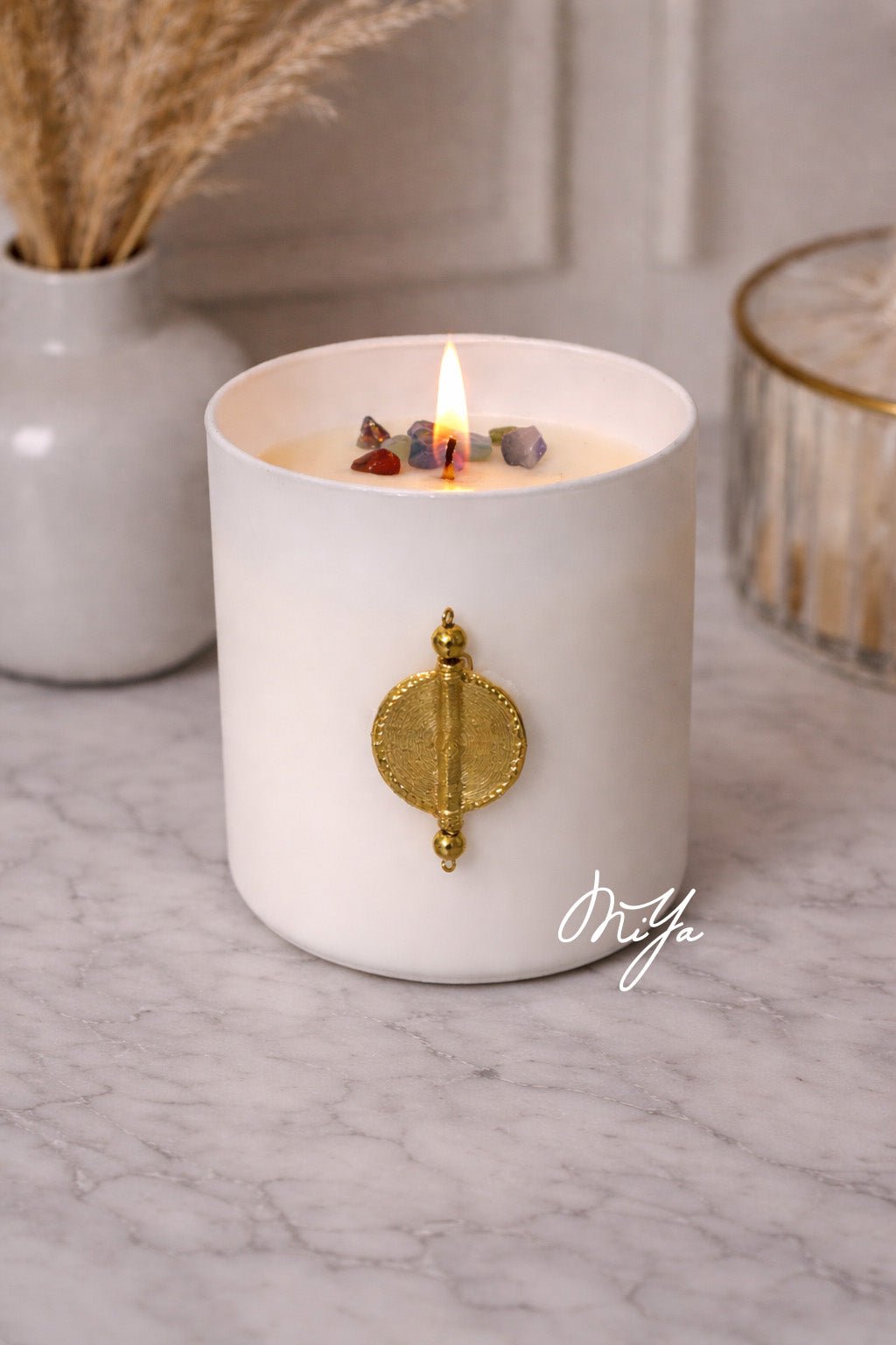 Bougie parfumée Blanc - Nude Essence - MIYA