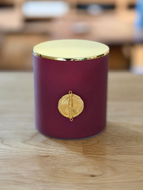 Bougie parfumée artisanale à la cire de soja – Bordeaux | NUDE HARMONY by MIYA - MIYA