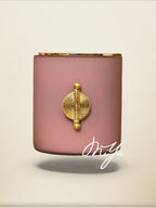 Bougie parfumée NUDE HARMONY artisanale, cire de soja, flamme douce et médaillon Baoulé | MIYA