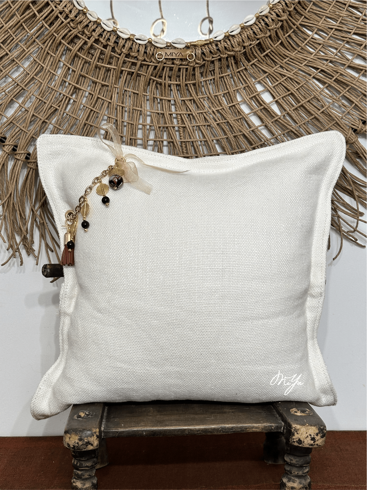 Coussin SIERRA | Les Blancs - MIYA’s Boutiques