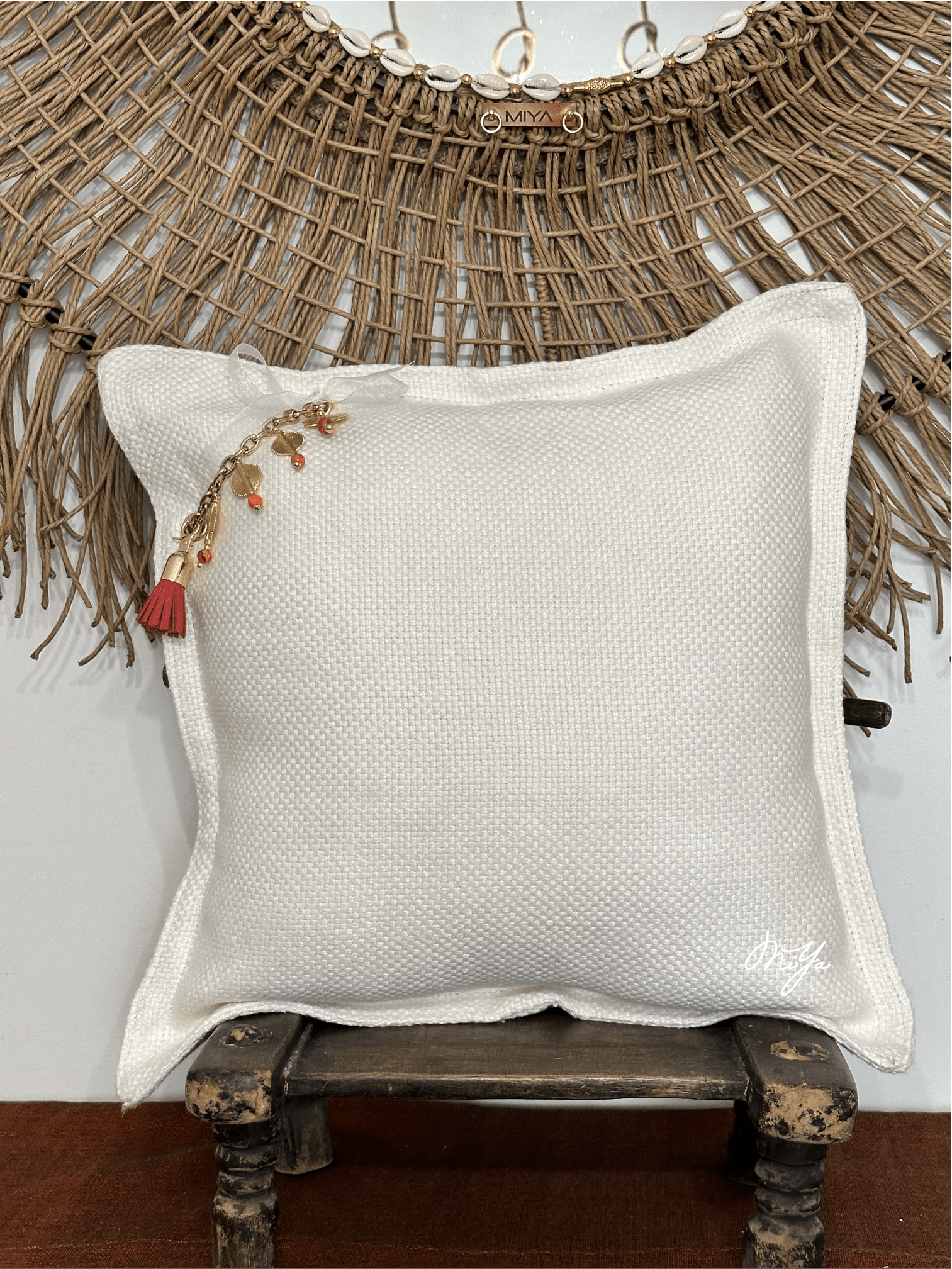 Coussin SIERRA | Les Blancs - MIYA’s Boutiques