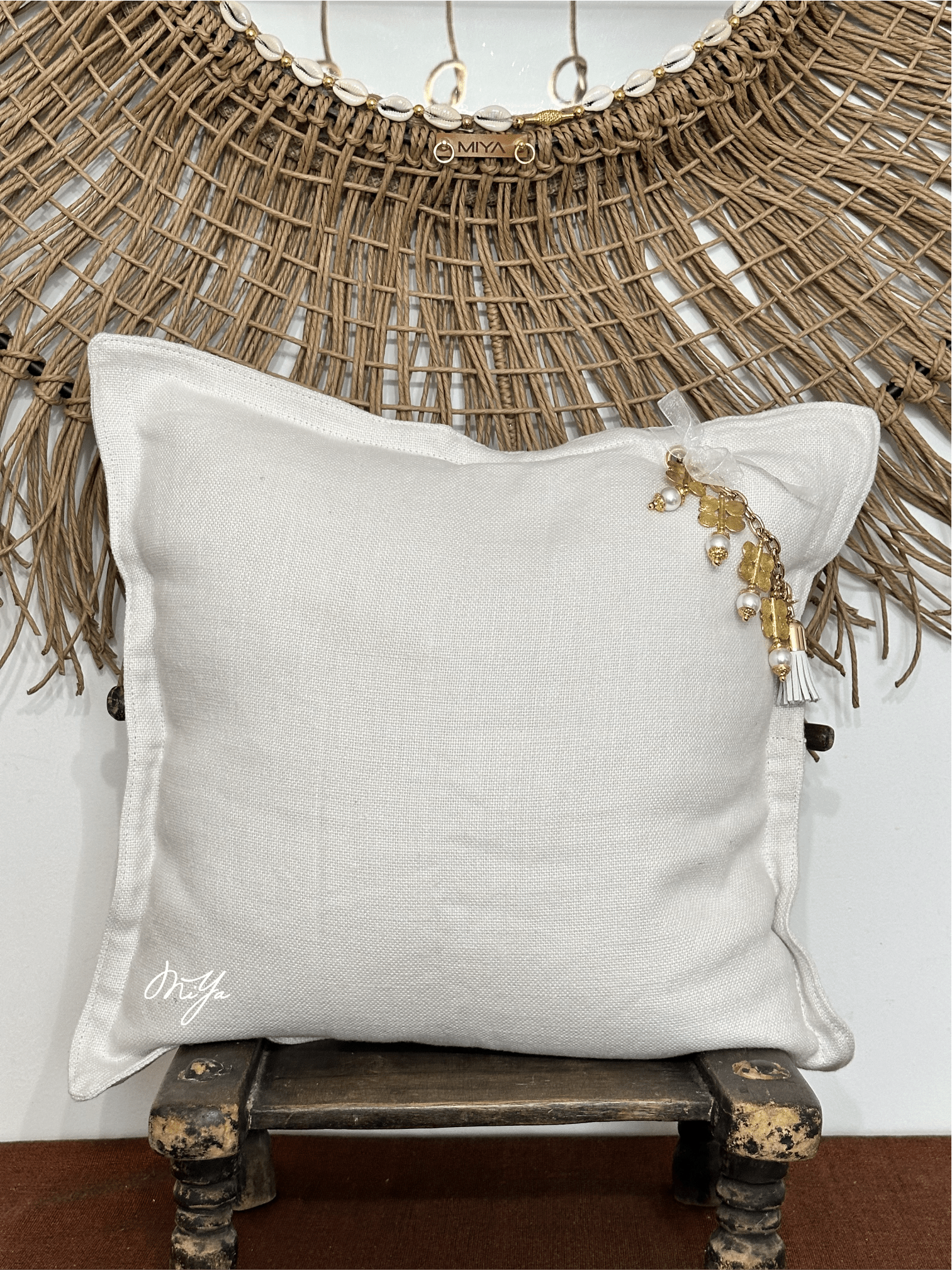 Coussin SIERRA | Les Blancs - MIYA’s Boutiques